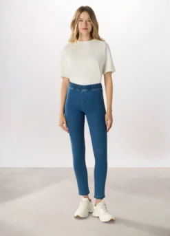 Jeggings in denim misto cotone stretch donna
