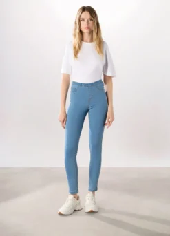 Jeggings in denim misto cotone donna