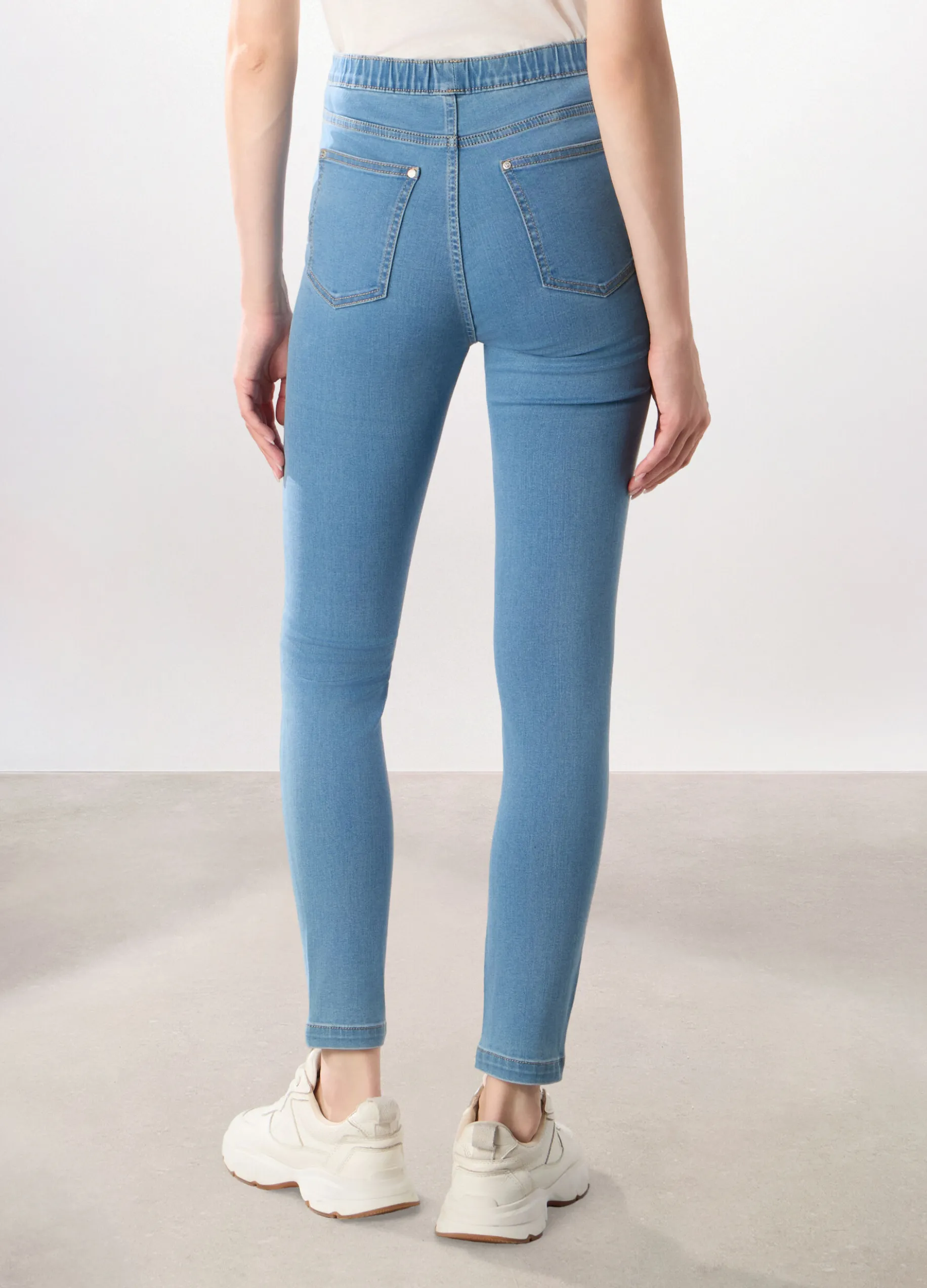 Jeggings in denim misto cotone donna