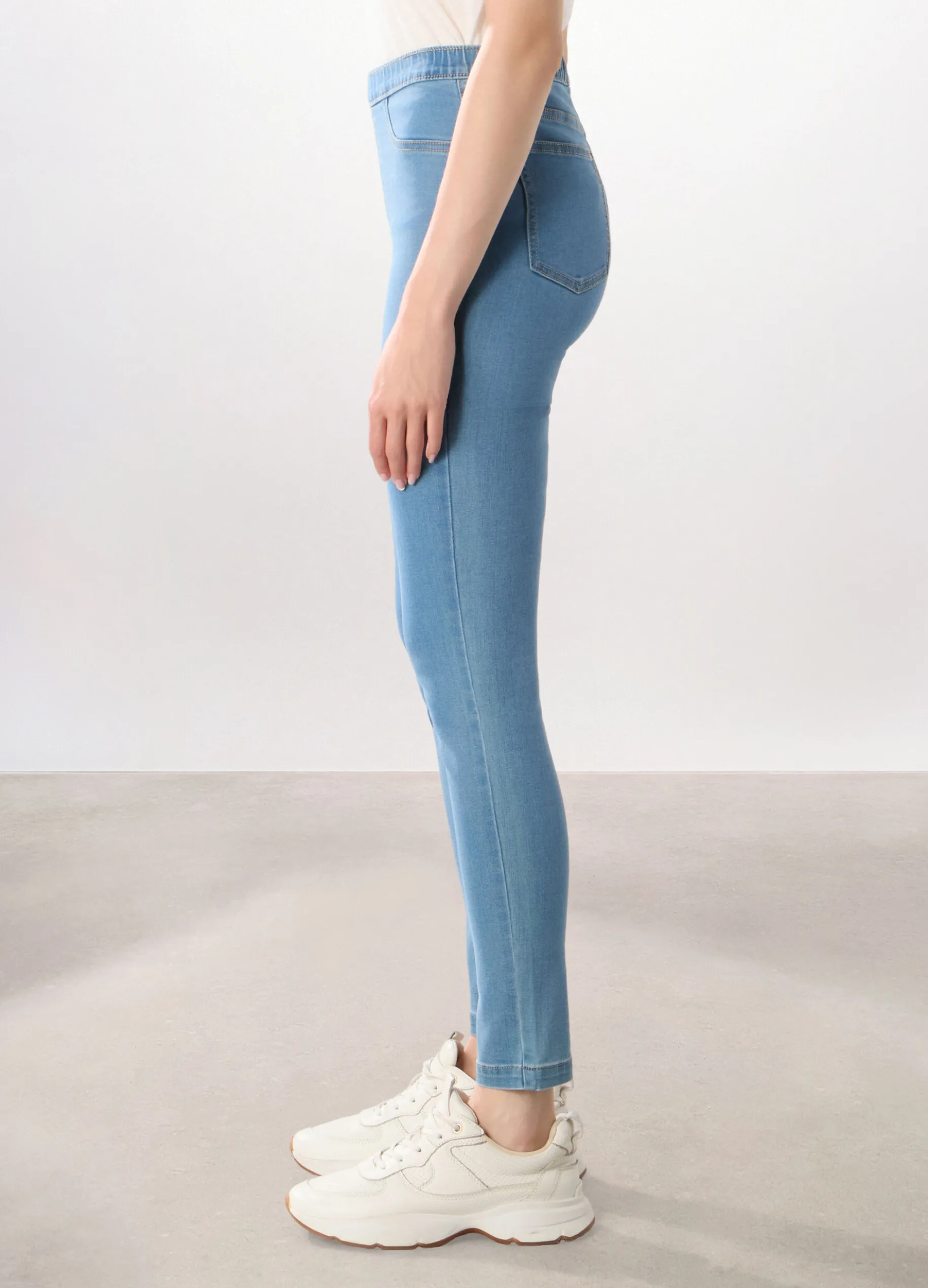 Jeggings in denim misto cotone donna
