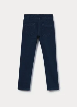 Jeggings in french terry denim misto cotone bambina