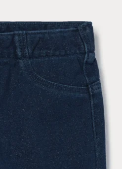 Jeggings in french terry denim misto cotone bambina