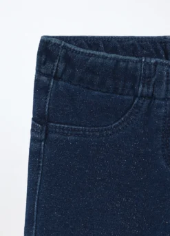Jeggings in french terry denim bambina