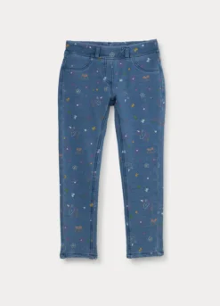 Jeggings in french terry stretch bambina