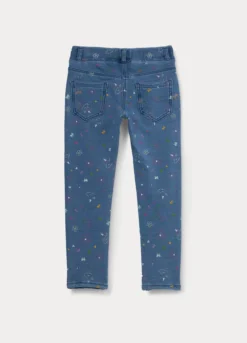 Jeggings in french terry stretch bambina