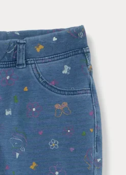 Jeggings in french terry stretch bambina