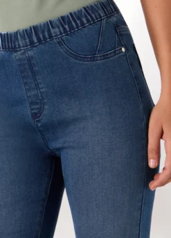 Jeggings in stretch denim di misto cotone donna