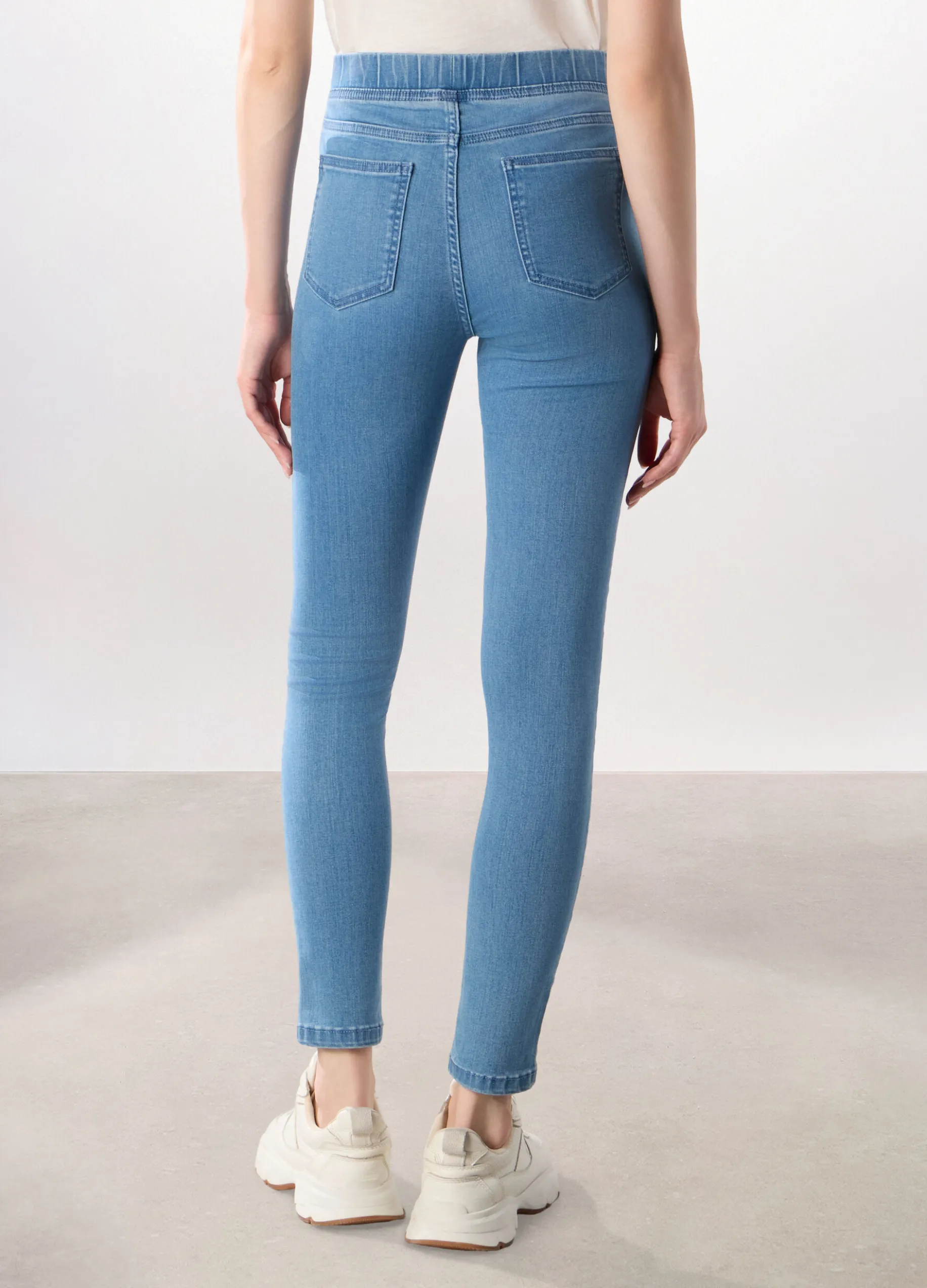 Jeggings in stretch denim misto cotone donna