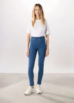 Jeggings in stretch denim misto cotone donna