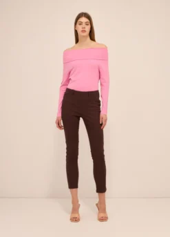 Jeggings in twill di misto cotone donna