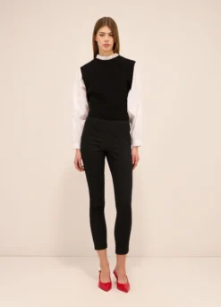 Jeggings in twill di misto cotone donna