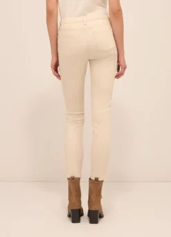 Jeggings in twill di misto cotone donna