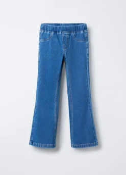 Jeggings misto cotone garzato stretch Flare Fit bambina