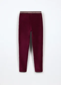 Jeggings velour misto cotone bambina