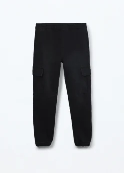 Jogger cargo in denim misto cotone ragazzo
