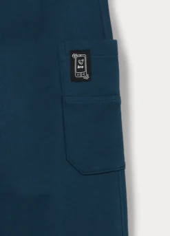 Jogger cargo in french terry di puro cotone bambino