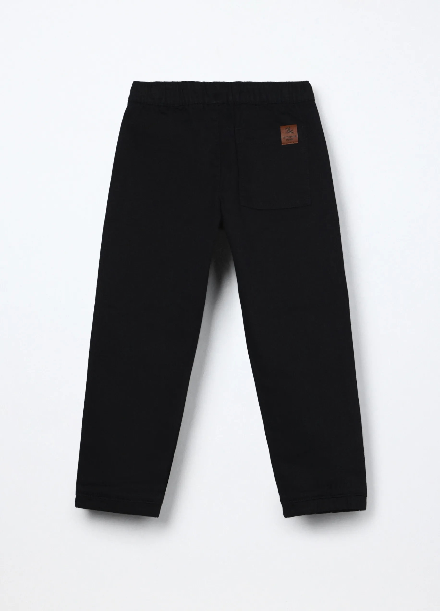 Jogger cargo in french terry denim bambino