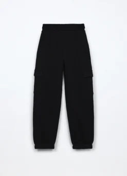 Jogger cargo in french terry di misto cotone ragazza