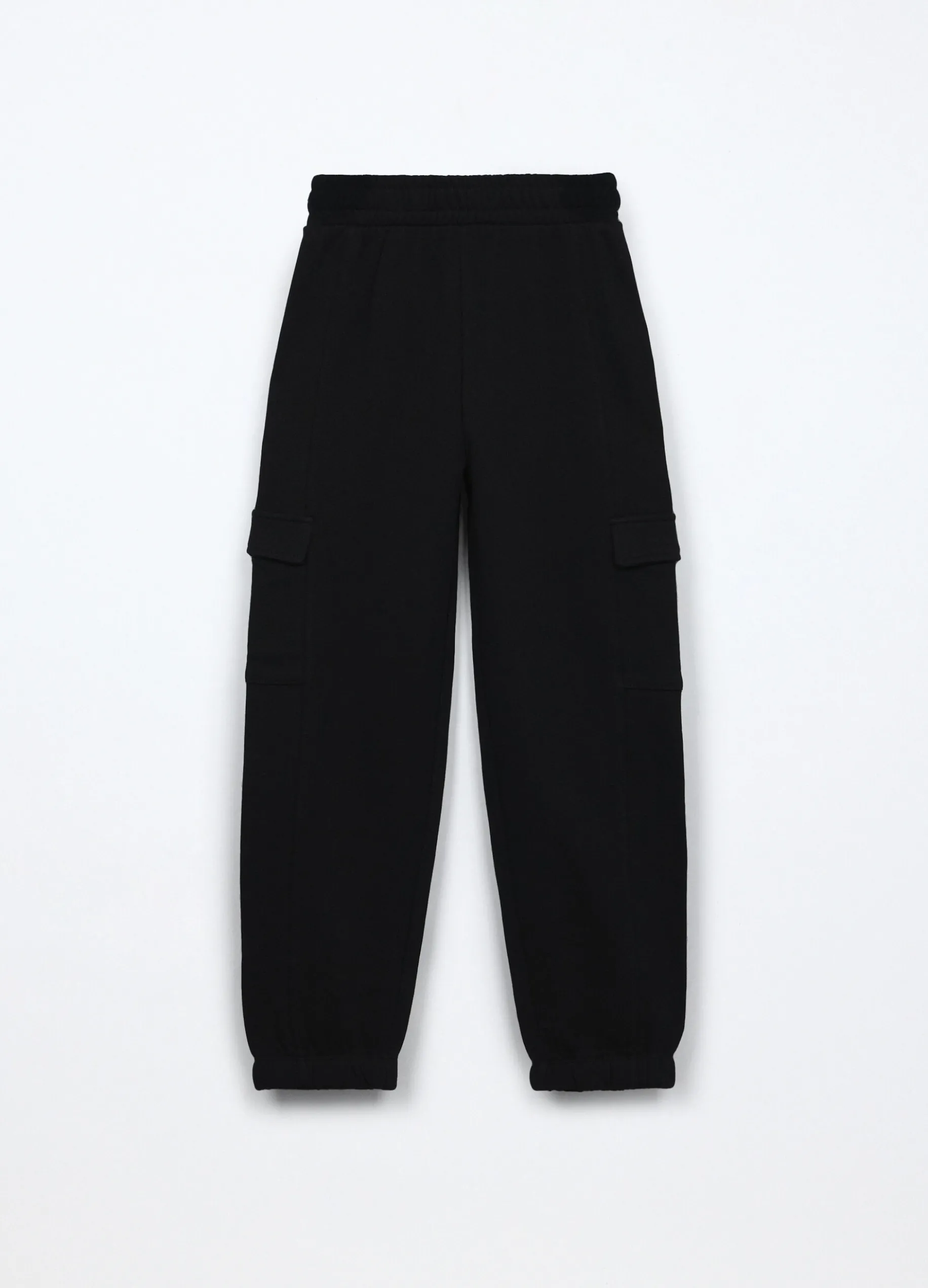 Jogger cargo in french terry di misto cotone ragazza
