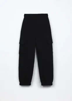Jogger cargo in french terry di misto cotone ragazza