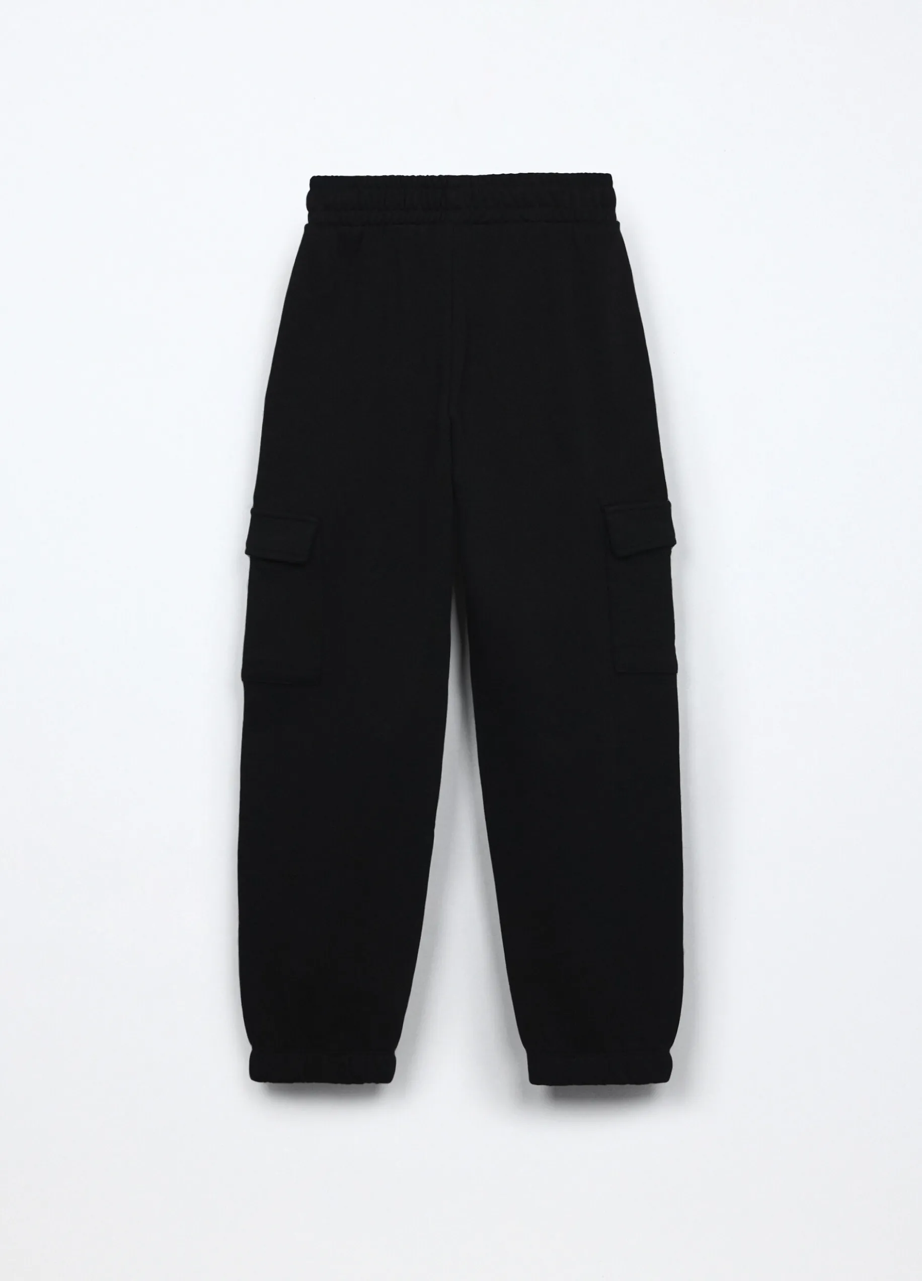 Jogger cargo in french terry di misto cotone ragazza
