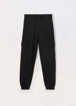 Jogger cargo in french terry di cotone ragazza