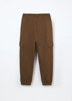 Jogger cargo in puro cotone fleece ragazzo