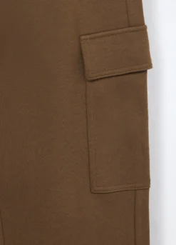 Jogger cargo in puro cotone fleece ragazzo
