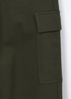 Jogger cargo in puro cotone fleece ragazzo