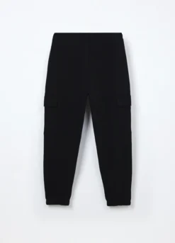 Jogger cargo in puro cotone fleece ragazzo