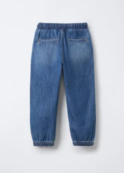 Jogger in denim di cotone misto viscosa Relaxed Fit bambino