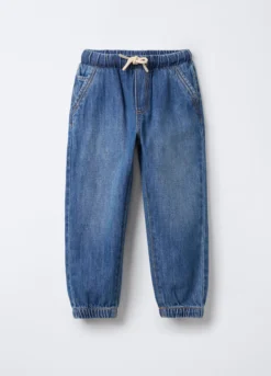 Jogger in denim di cotone misto viscosa Relaxed Fit bambino