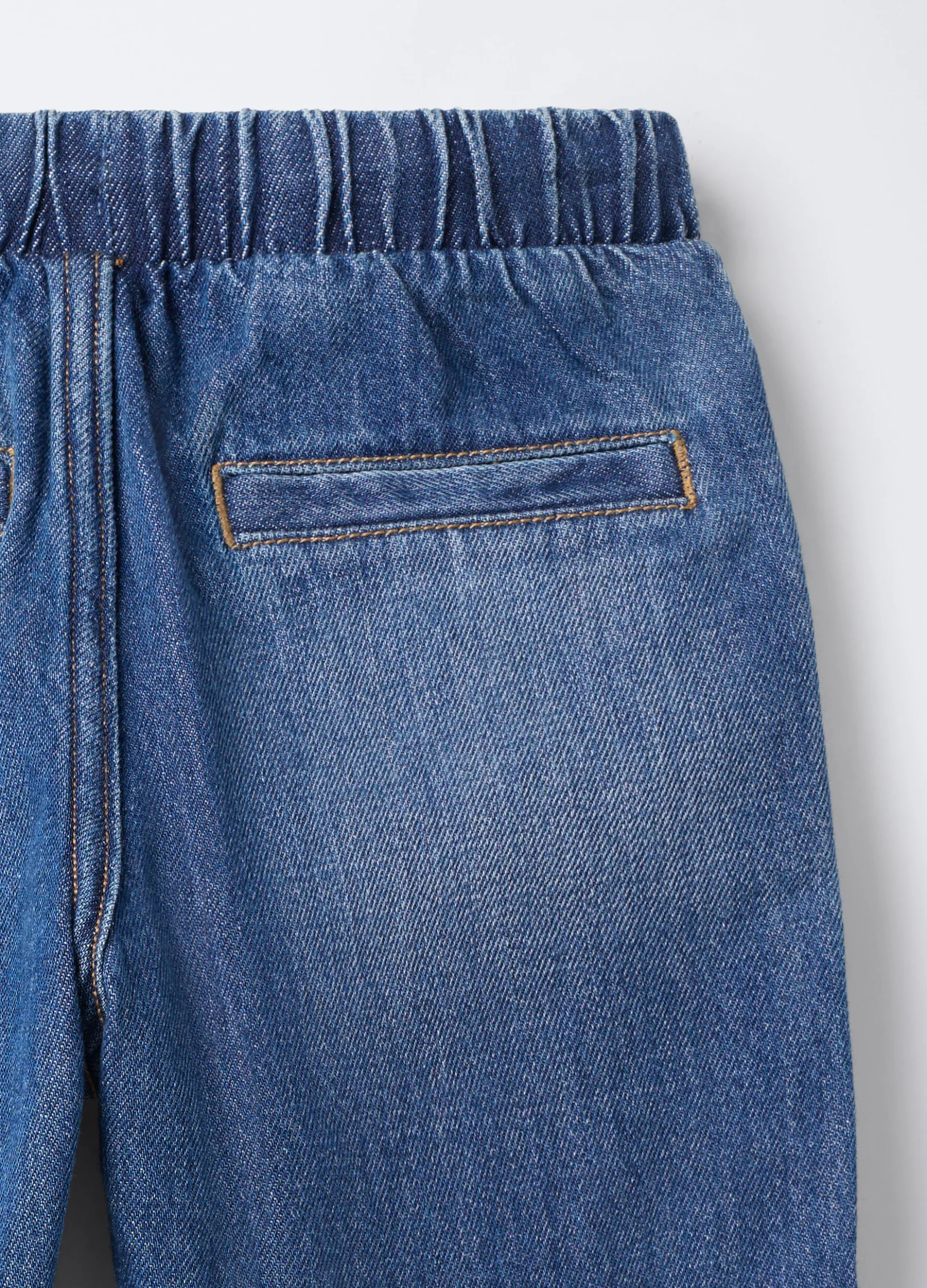 Jogger in denim di cotone misto viscosa Relaxed Fit bambino