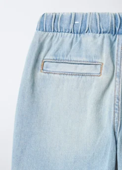 Jogger in denim di cotone misto viscosa Relaxed Fit bambino