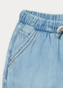 Jogger in denim misto cotone bambino