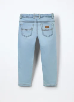 Jogger in denim misto cotone bambino