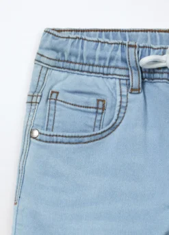 Jogger in denim misto cotone bambino