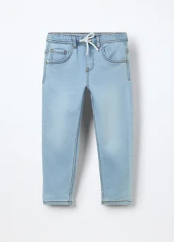 Jogger in denim misto cotone bambino