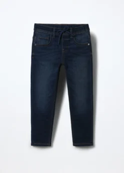 Jogger in denim misto cotone bambino