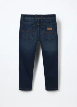 Jogger in denim misto cotone bambino