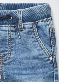 Jogger in denim misto cotone Straight Fit bambino