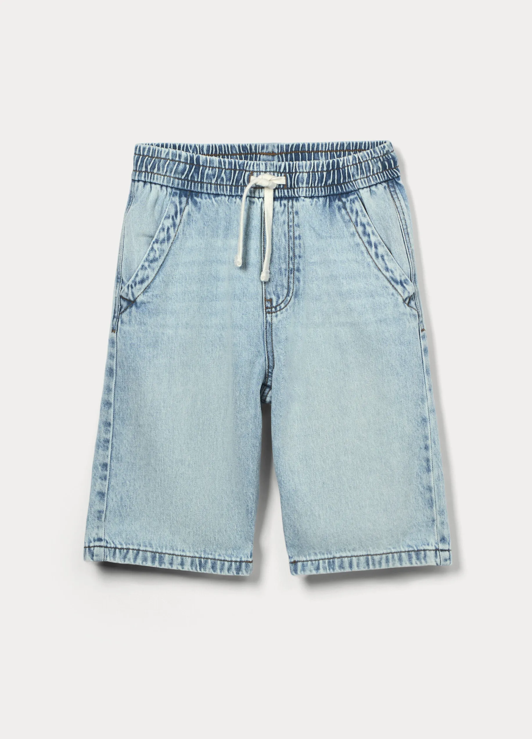 Jogger in denim misto cotone ragazzo