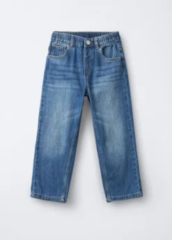 Jogger in denim misto viscosa Baggy Fit bambino