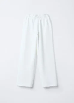 Jogger in misto cotone garzato Wide Leg ragazza