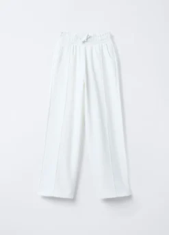 Jogger in misto cotone garzato Wide Leg ragazza