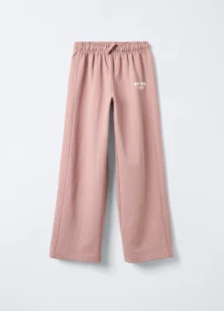 Jogger in misto cotone garzato Wide Leg ragazza