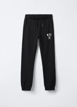Jogger in puro cotone garzato Fit Regular ragazzo