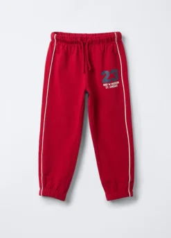 Jogger in puro cotone garzato Comfort Fit bambino