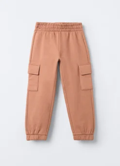 Jogger cargo in felpa misto cotone Relaxed Fit bambina