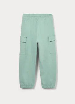 Jogger cargo in french terry di puro cotone bambina